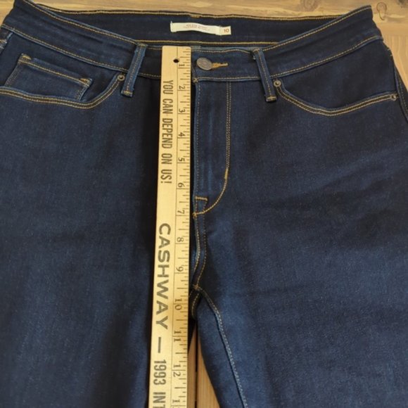 Levi’s Mid Rise Dark Wash Skinny Jeans SZ 10 - Picture 8 of 13